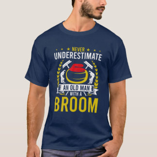 Aldrig underskatta en gammal man med en kurvbroo t shirt