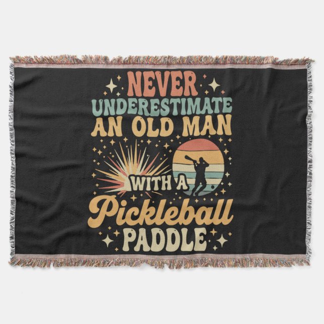 Aldrig underskatta en gammal man med Pickleball Filt (Framsidan)