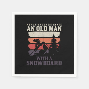 aldrig underskatta en gammal man med snowboard pappersservett