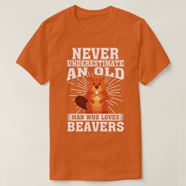 aldrig underskatta en gammal man som Kärlek avlar T Shirt (Design framsida)