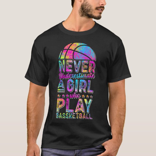 Aldrig underskatta en tjej som spelar t shirt (Framsida)