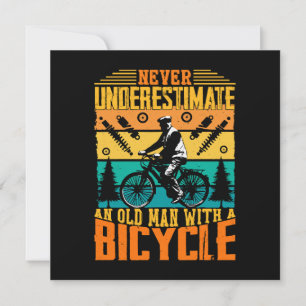 Aldrig Undervärdera En Gammal Man På En Cykel Inbjudningar