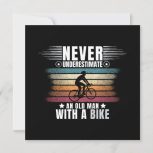Aldrig Undervärdera En Gammal Man På En Cykel Inbjudningar