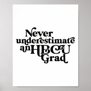 Aldrig Undervärdera En Hbcu-utexad, historiskt sva Poster