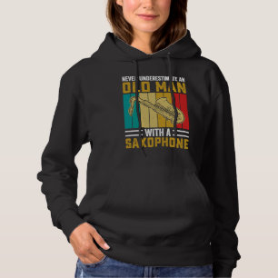 Aldrig Undervärdera Gammal Saxofonspelare Musik T Shirt