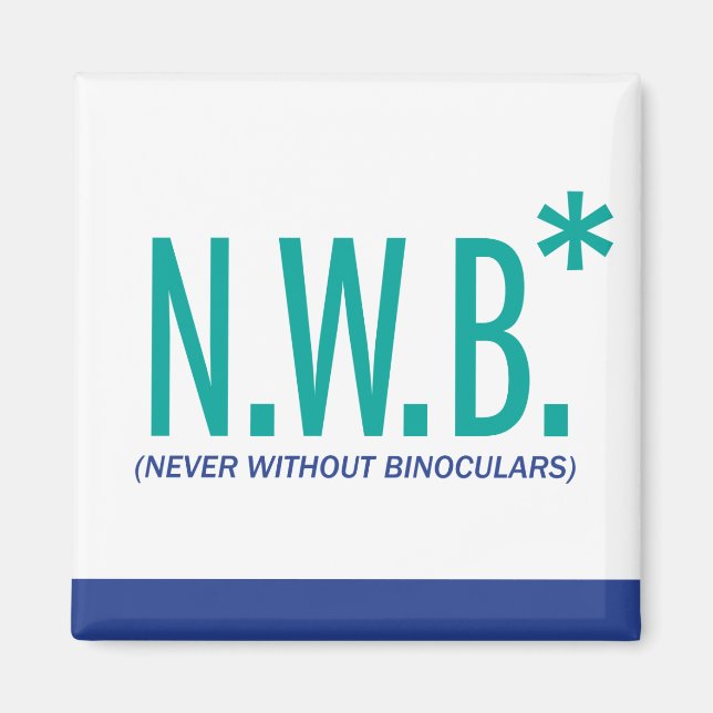 Aldrig utan binokulär magnet (Framsidan)