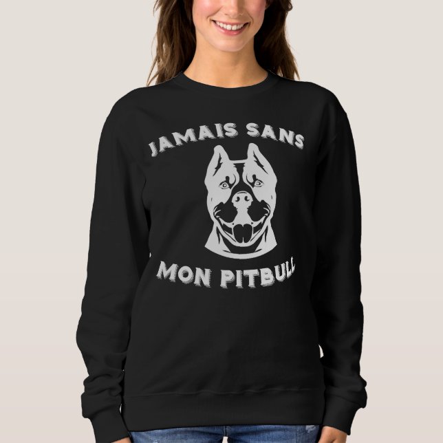 Aldrig utan min Pitbull Hund aveln Idea T Shirt (Framsida)