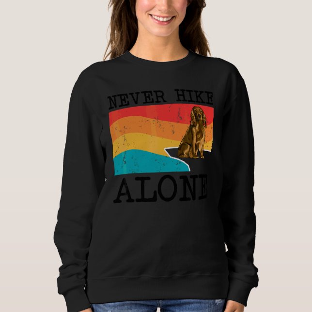 Aldrig Vandra Ensam Cocker Spaniel Grafisk Vandrin T Shirt (Framsida)