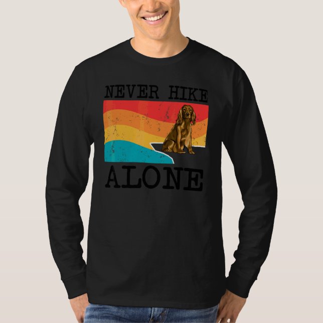 Aldrig vandra ensam Cocker Spaniel Grafisk vandrin T Shirt (Framsida)