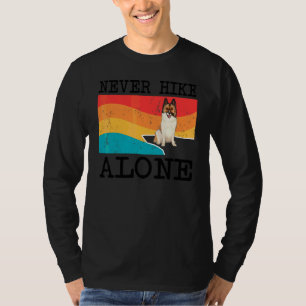 Aldrig Vandra Ensam Isländsk Fårhund Grafisk Vandr T Shirt