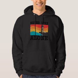 Aldrig Vandra Ensam Leonberger Grafisk Vandrings Hoodie