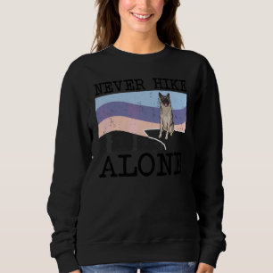 Aldrig vandra ensam Norsk Elghund Hund Vandring T Shirt