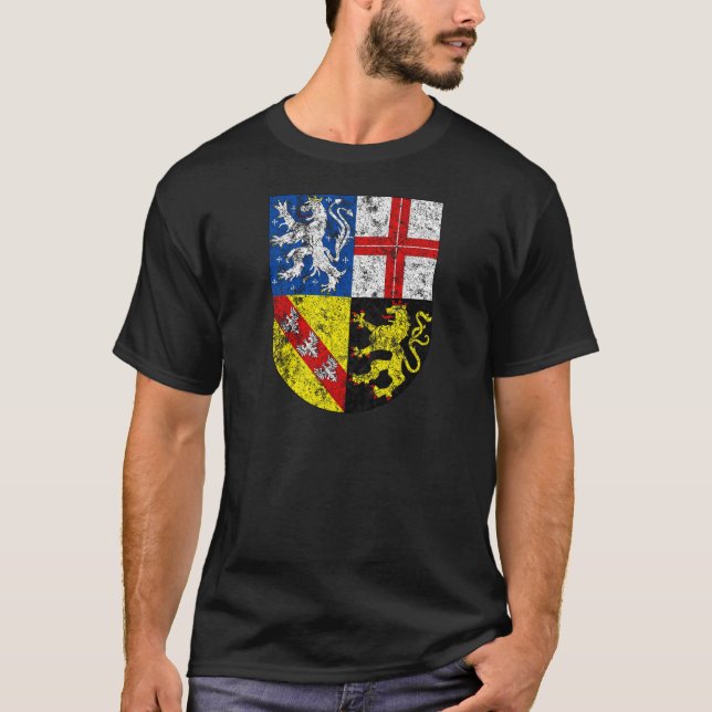 Åldrig vapensköld av Saarland Tee Shirt (Framsida)