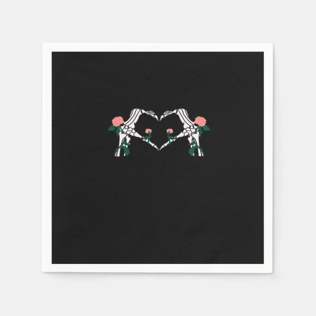 Aldrig Wilts - Skeleton Händer Ro Pappersservett (Framsidan)