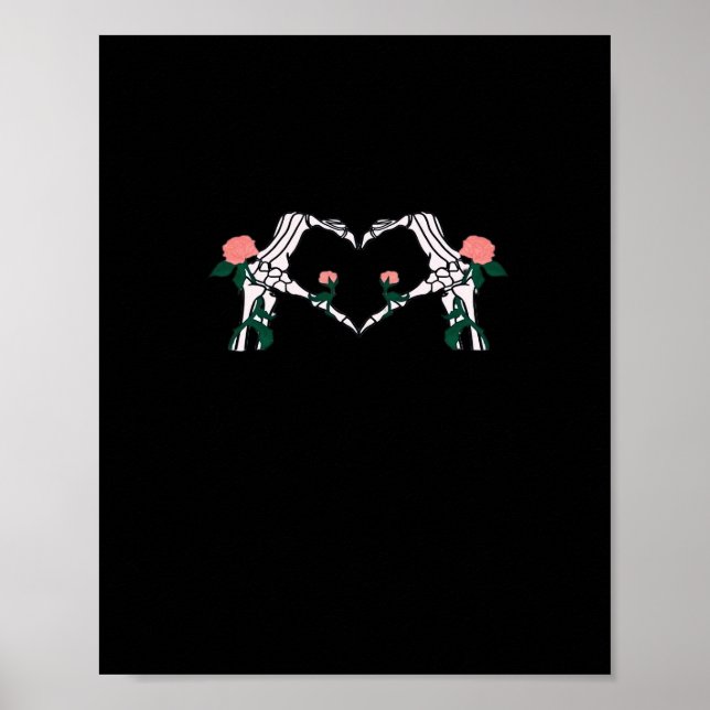 Aldrig Wilts - Skeleton Händer Ro Poster (Framsidan)