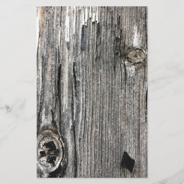 Åldrig wood staketutnämning från lantlig brevpapper (Framsida)