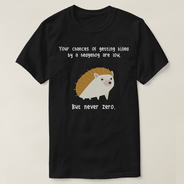 Aldrig Zero Hedgehog T Shirt (Design framsida)