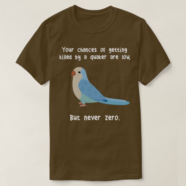 Aldrig Zero Quaker Parrot T Shirt (Design framsida)