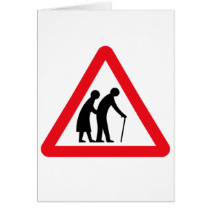Åldringen bemannar (1), trafikerar undertecknar, hälsningskort