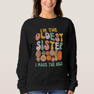 Äldsta syster jag gör reglerna syster matchande t shirt