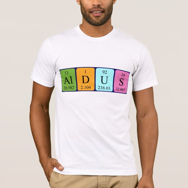 Aldus periodiska skjorta bord namn t-shirt (Framsida)