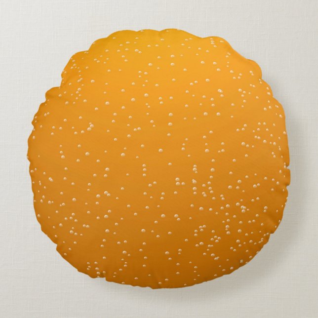 Ale med små bubblor Background Art Rund Kudde (Framsidan)