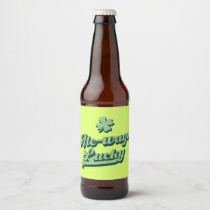 Ale-ways Lucky St patrick's day Ölflaska Etikett