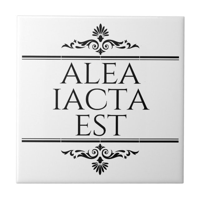 Alea Iacta Est Kakelplatta (Framsidan)