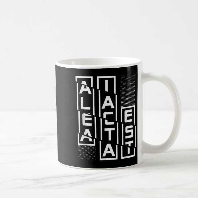 Alea Iacta Est Latin Phrase Language Motivation SA Kaffemugg (Höger)