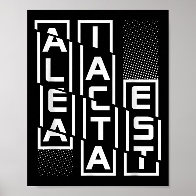 Alea Iacta Est Latin Phrase Language Motivation SA Poster (Framsidan)