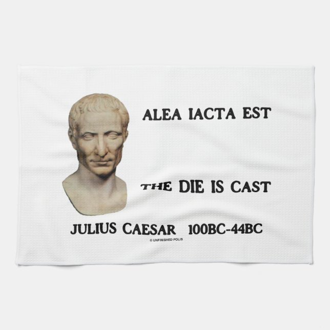 Alea Iacta Est matrisen är Cast Caesar Kökshandduk (Horisontell)