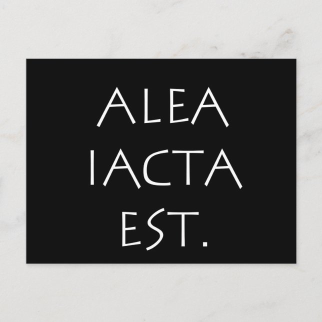 Alea Iacta Est Vykort (Framsida)