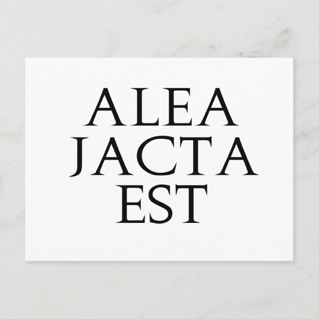 Alea Jacta Est Vykort (Framsida)