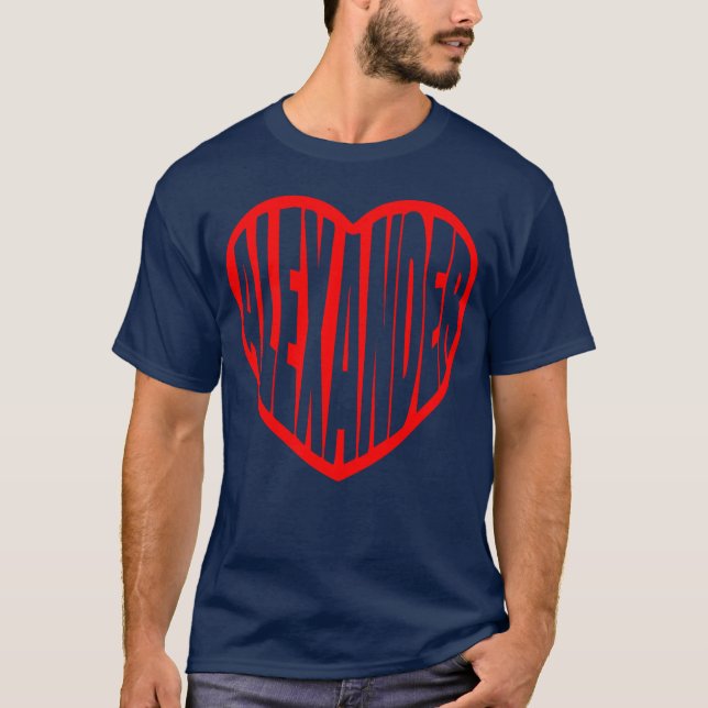 Aleander i mitt Hjärta retro T Shirt (Framsida)