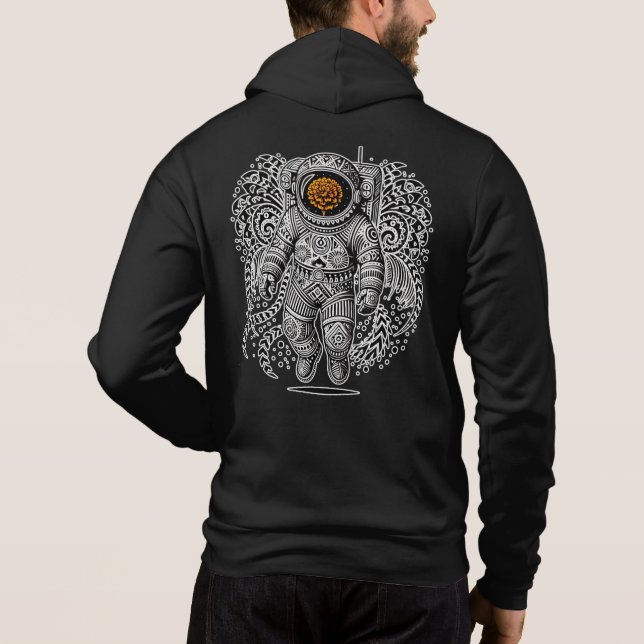 Alebrije Astronaut Marigold’ Hoodie - Folkart T Shirt (Baksida)