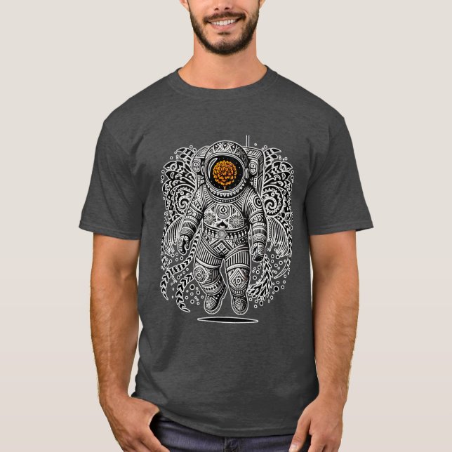 "Alebrije Astronaut Marigold" T-Shirt - Folkart (Framsida)