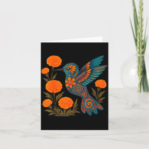 Alebrije Kolibri Blomma Mexikansk Folkkonst Fågel Kort