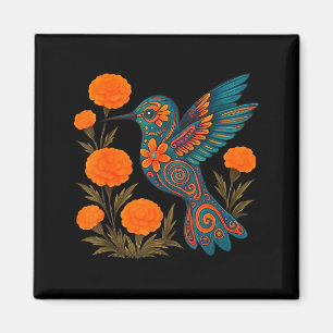 Alebrije Kolibri Blomma Mexikansk Folkkonst Fågel  Magnet