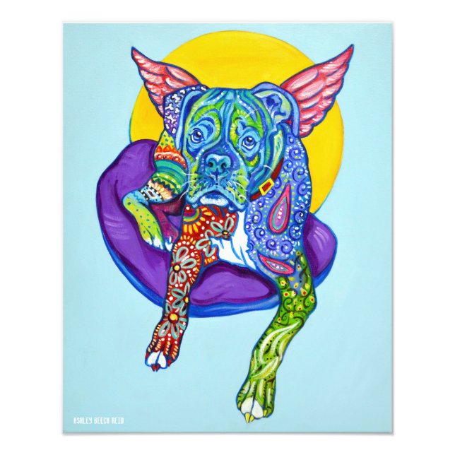 Alebrijes Boxer 16 x 20 tum Fototryck (Framsidan)