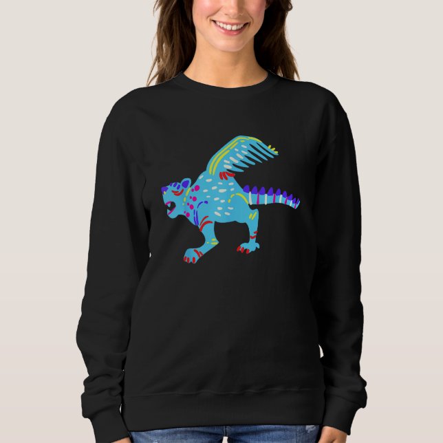 Alebrijes Fantasy Figure Animal Sculpture Dragon T Shirt (Framsida)
