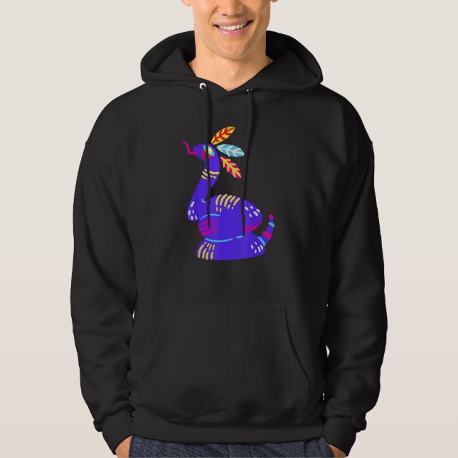 Alebrijes Fantasy Figure Animal Sculpture Snake Hoodie (Framsida)