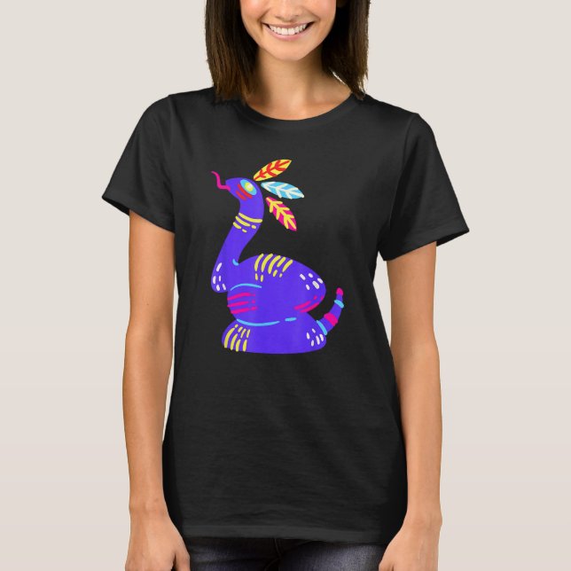 Alebrijes Fantasy Figure Animal Sculpture Snake T Shirt (Framsida)