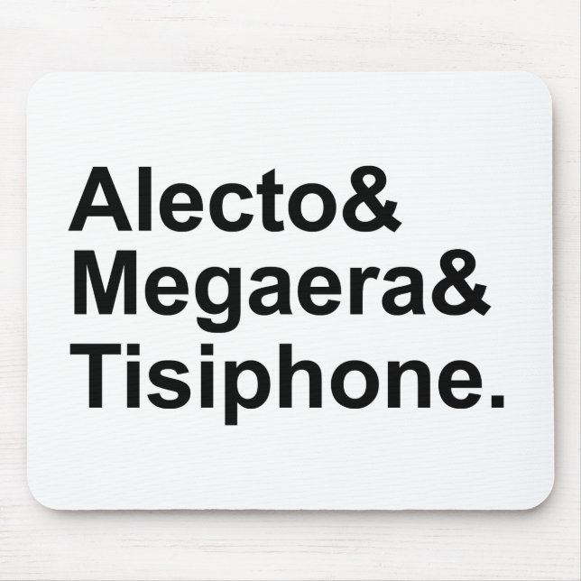 Alecto Megaera Tisiphone | Grekiska Furier från My Musmatta (Framsidan)