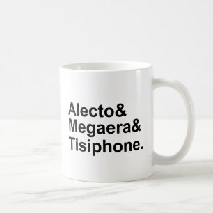 Alecto Megaera Tisiphone grekraserin av mythen Kaffemugg