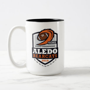 Aledo Bearcat 2019 State Champ 9 Time - 15oz.Mugg Två-Tonad Mugg