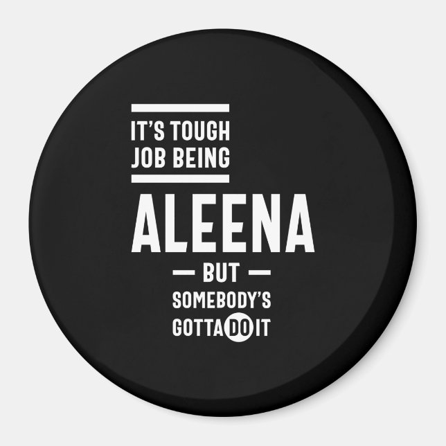 Aleena Personlig Namn Birthday Magnet (Framsidan)