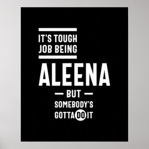 Aleena Personlig Namn Birthday Poster