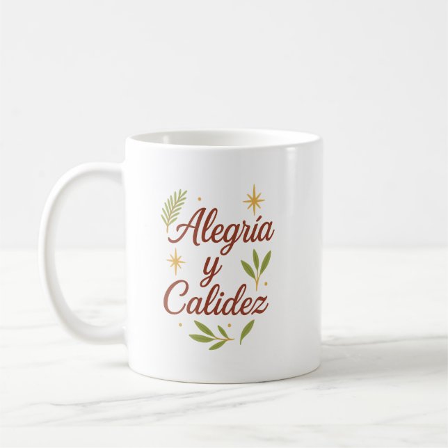 Alegría y Calidez ✨ | Elegant Christmas Design Kaffemugg (Vänster)