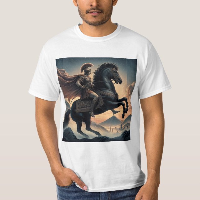 Alejandro Magno y Bucéfalo: La Doble Leyenda T Shirt (Framsida)