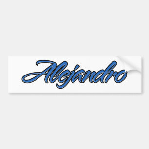 Alejandro Namn blue Sticker Autoaufkleber Bildekal